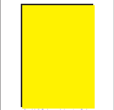 Cartaz liso amarelo de grande formato, com área livre para escrita.